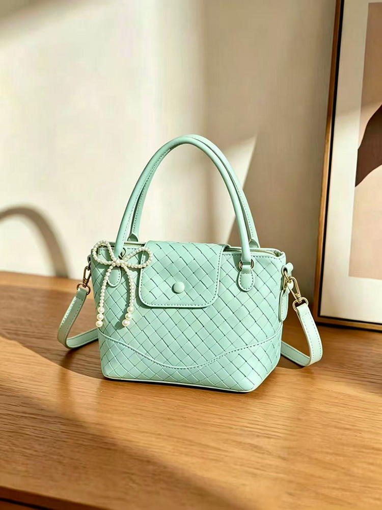 Mint Green Quilted Shoulder Bag