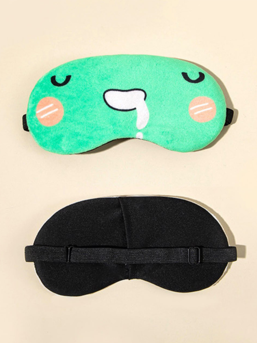 Cute Green Cartoon Sleeping Eye Mask – Soft & Comfortable Sleep Mask