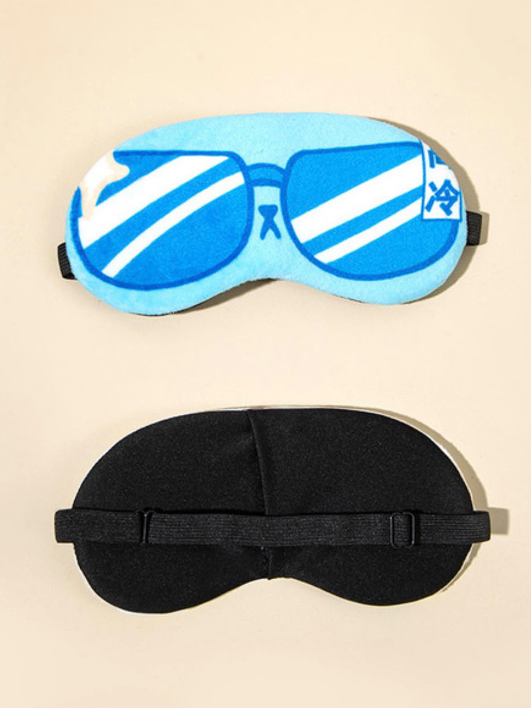 Cute Blue Sunglasses Cartoon Sleeping Eye Mask – Soft & Comfortable Sleep Mask